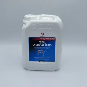 TOTAL Synovial Fluid für Pferde – 2,5 L Ergänzungsfutter zur Unterstützung der Gelenkflüssigkeit bei starker Belastung oder altersbedingten Problemen. Hochkonzentriert & dopingfrei.